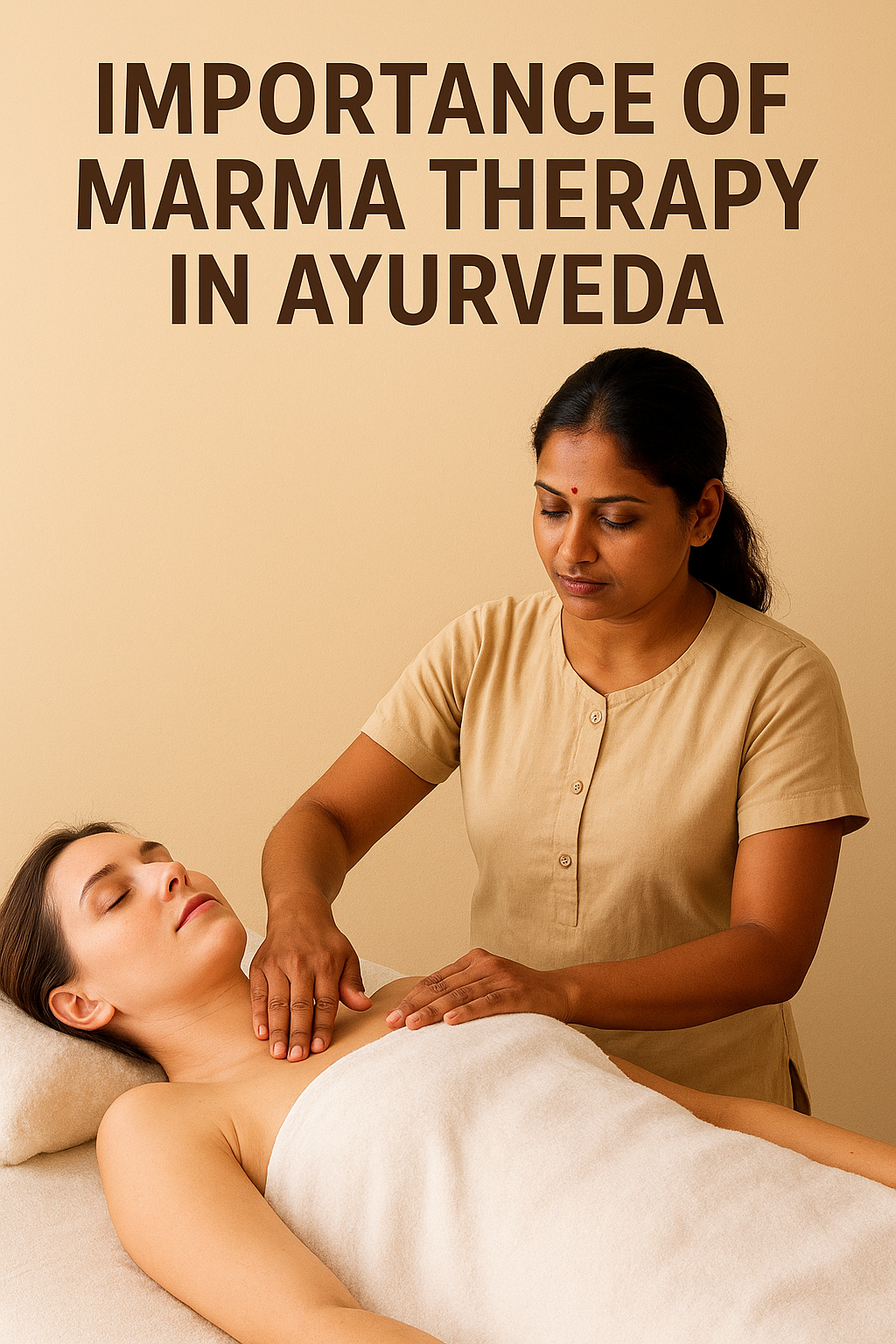 Marma Therapy session at Greenwich Ayurveda Hospital performed by an Ayurvedic therapist for energy balance and relaxation.